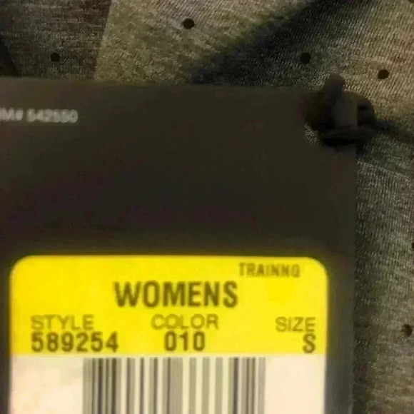 Nike convertible gray black tank built in sports bra size Small NWT - Picture 4 of 6